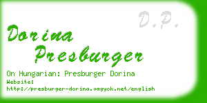 dorina presburger business card